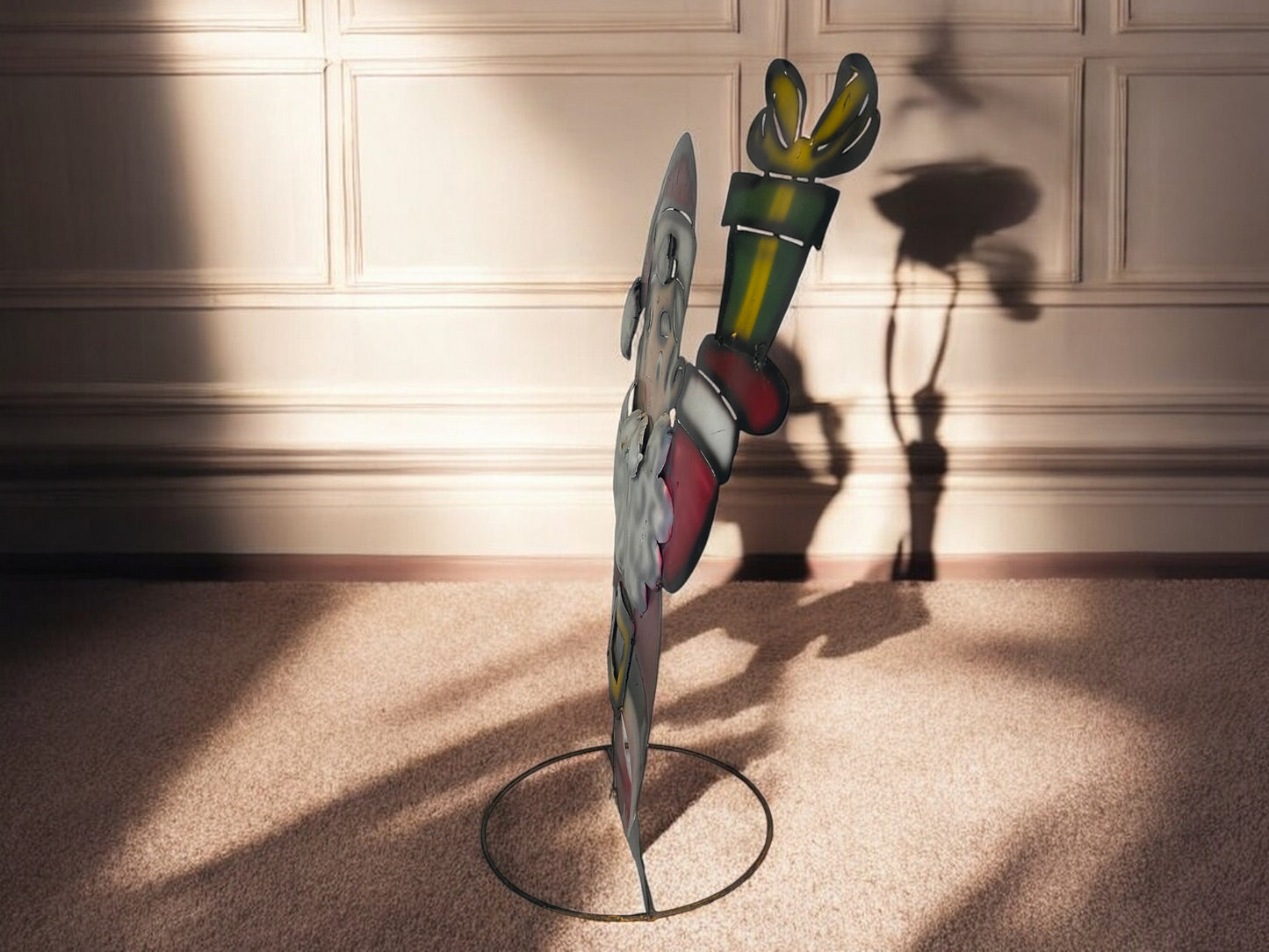 Santa Metal Garden Sculpture