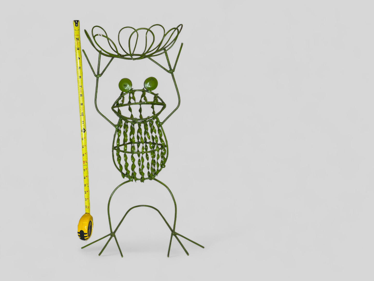 Twisted Metal Green Frog Plant Stand