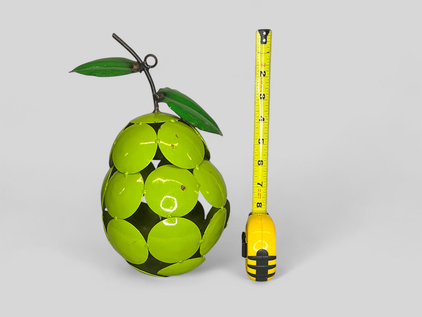 Oversize Metal Green Pear ornament