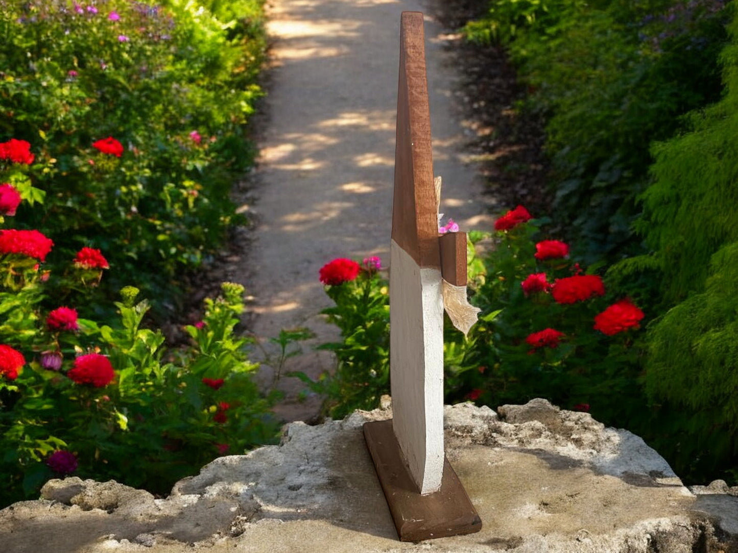 Rustic Wooden Scarecrow Head Decoration