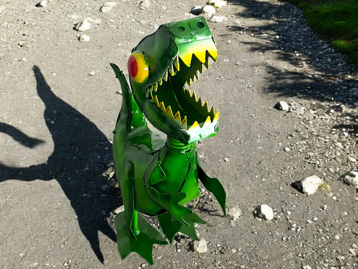 Green Trex Dinosaur Garden Sculpture