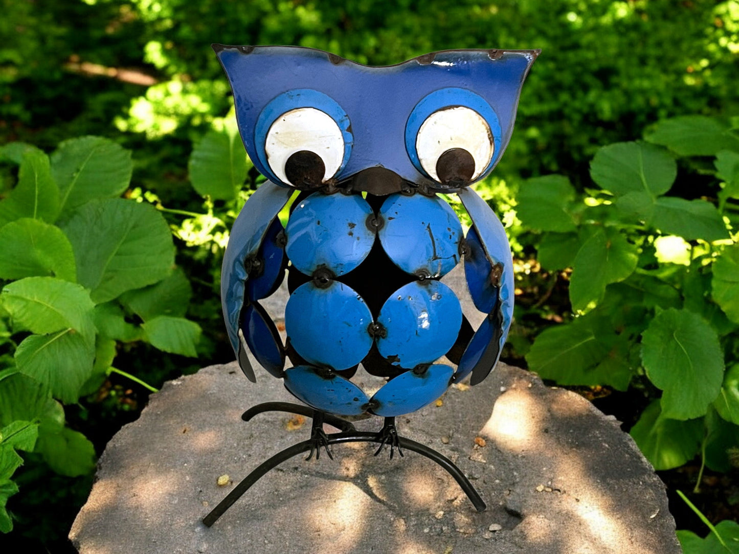 Blue Owl Garden Sculpture