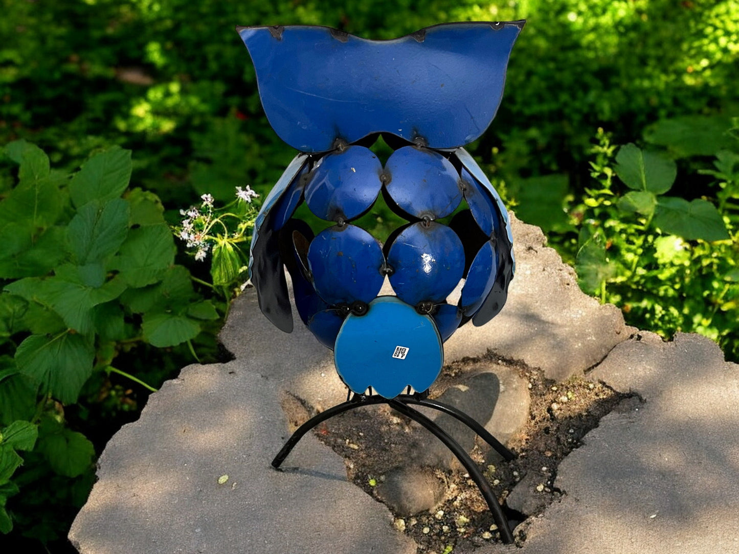Blue Owl Garden Sculpture