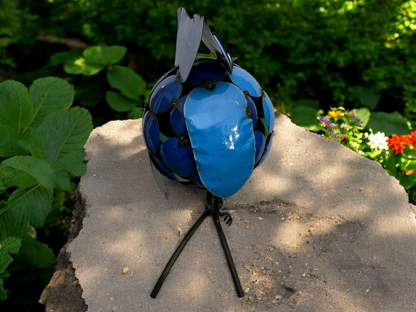 Blue Owl Garden Sculpture