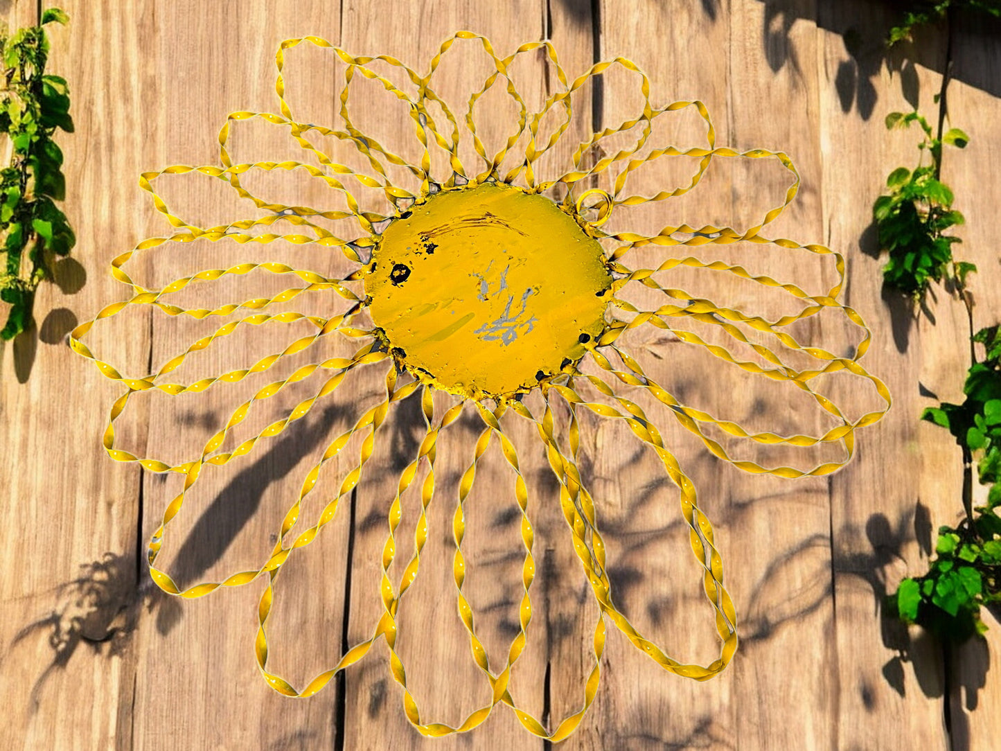 Colorful Metal Sunflower Wall Art