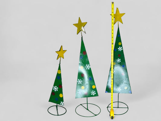 Set of 3 Christmas Tree Sculptures