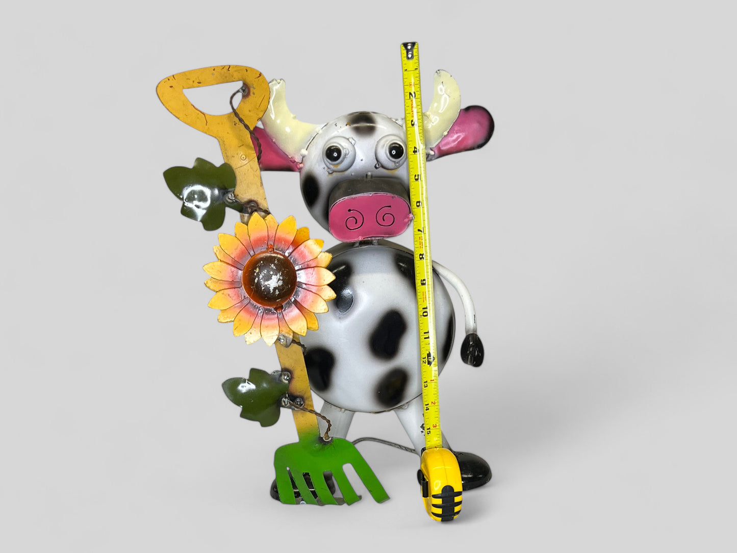 Cow with sunflower Garden Sculpture