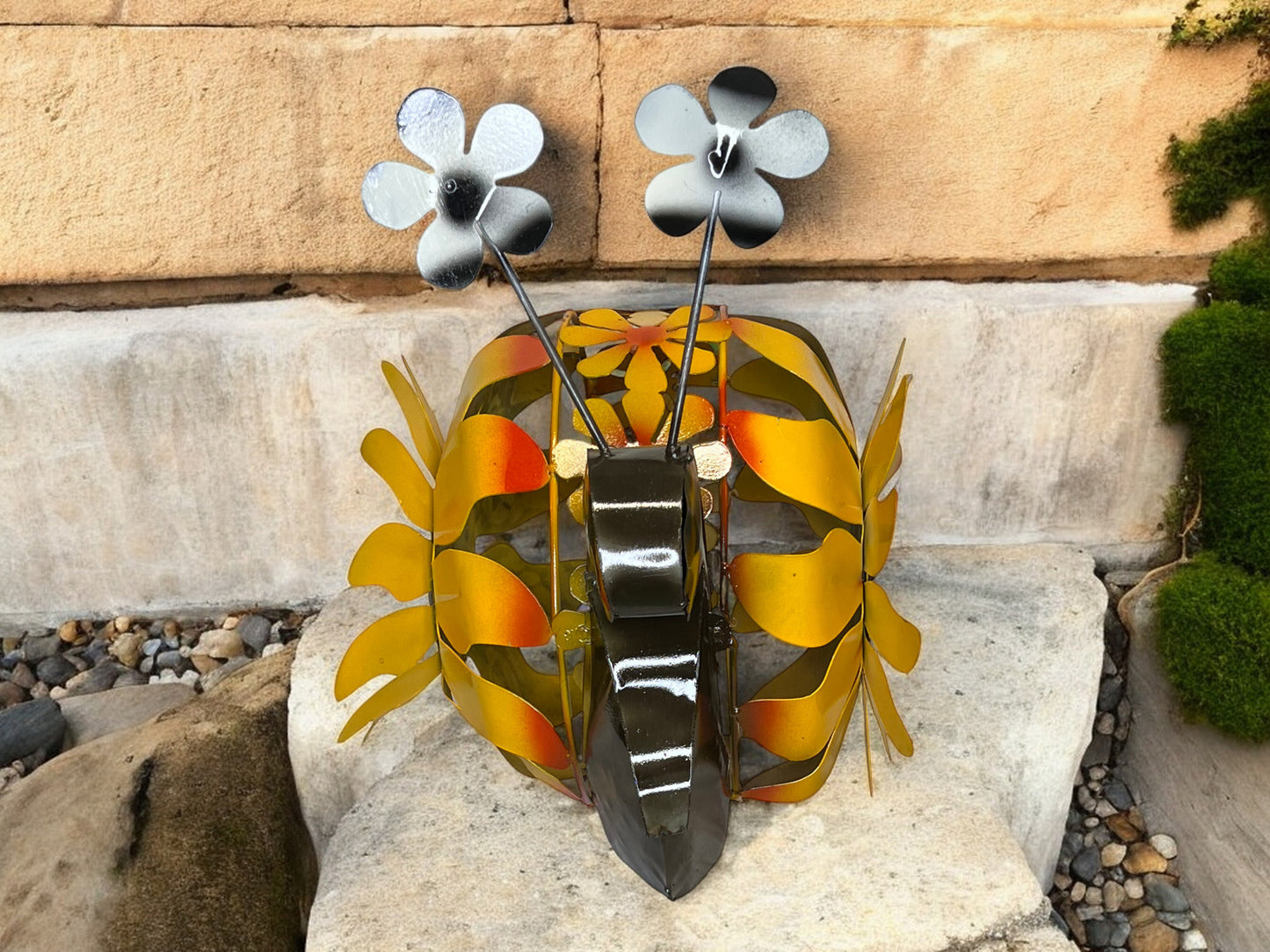 Snail with Sunflower Garden Sculpture