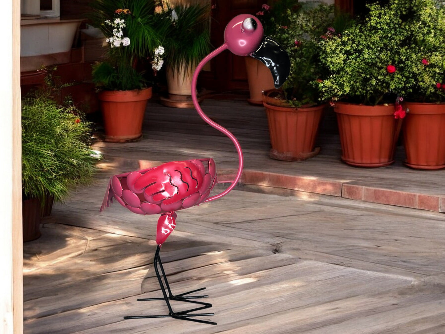 Pink Flamingo Plant Stand