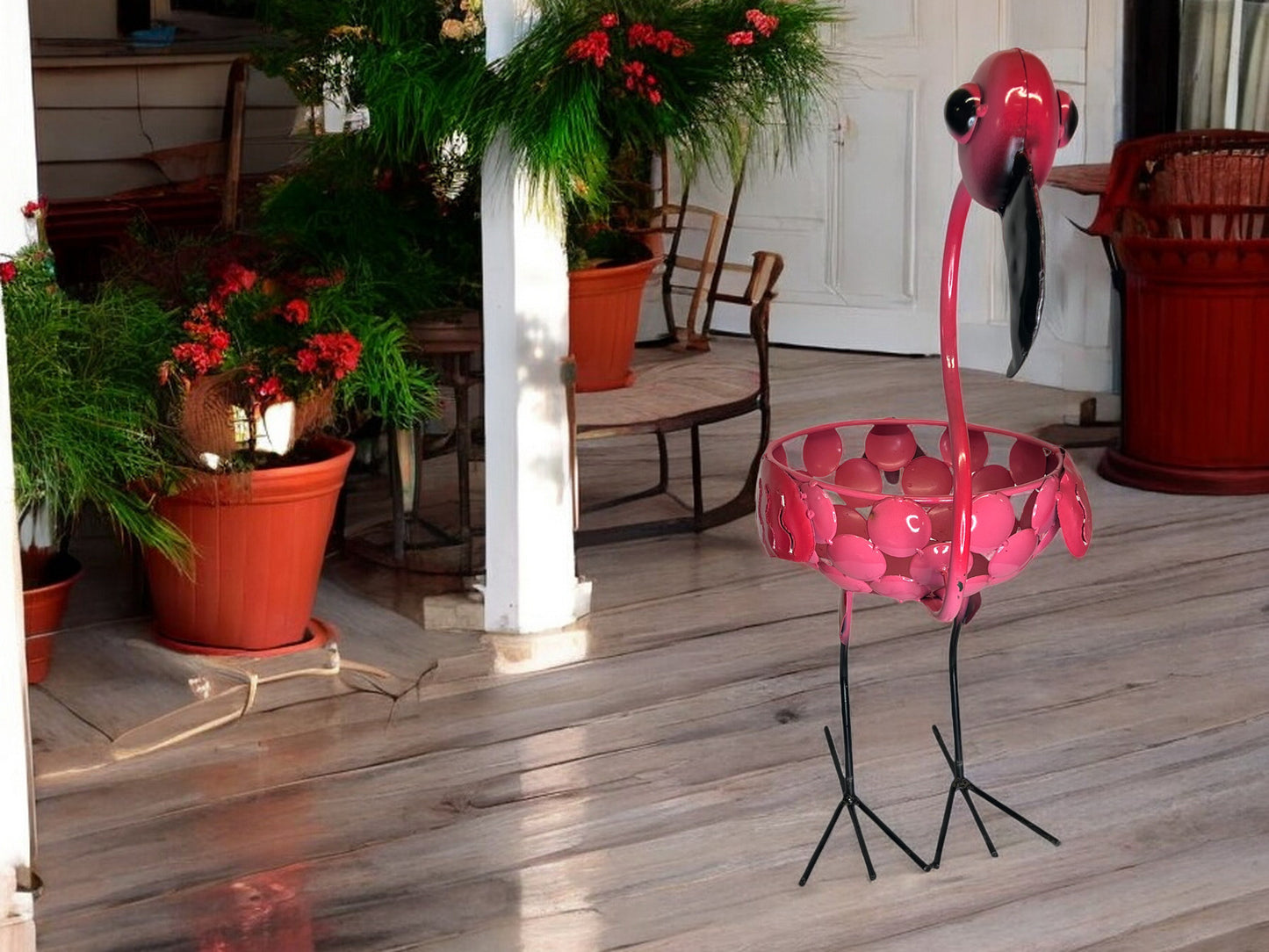 Pink Flamingo Plant Stand