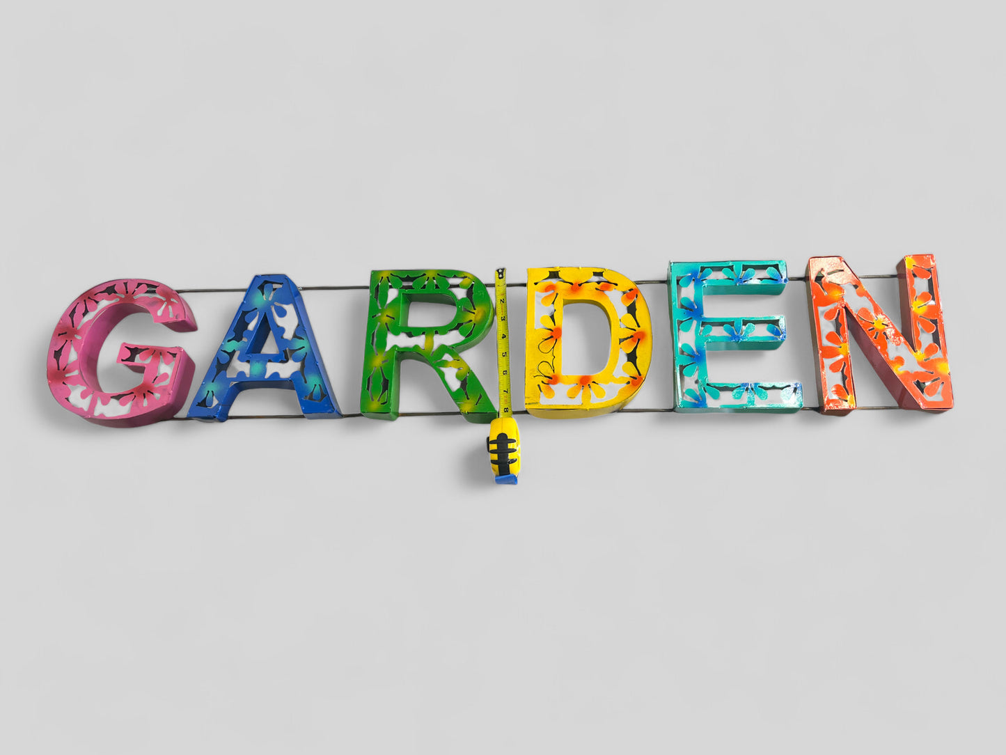 Colorful Metal Garden Wall Sign