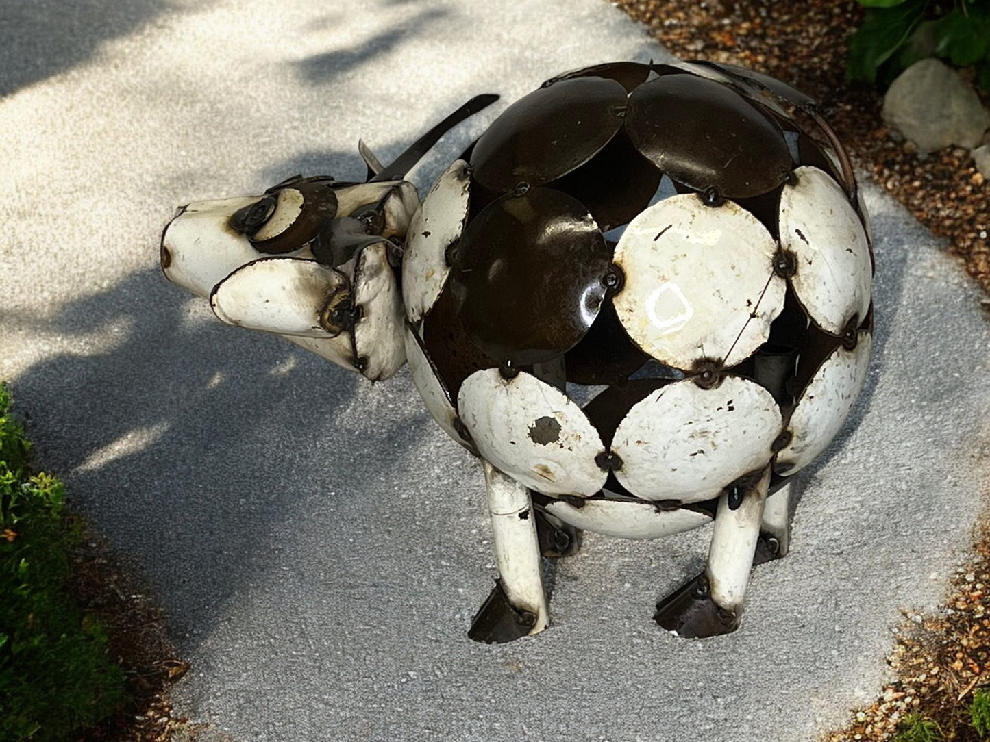 Cow Metal Garden Sculpture