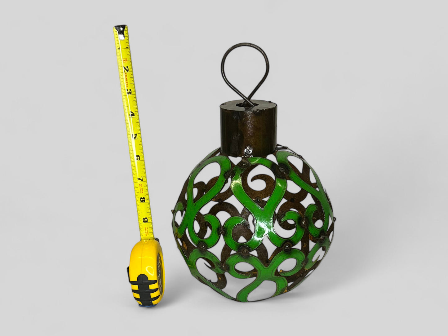 Oversize Metal Green Christmas Ball ornament