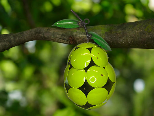 Oversize Metal Green Pear ornament