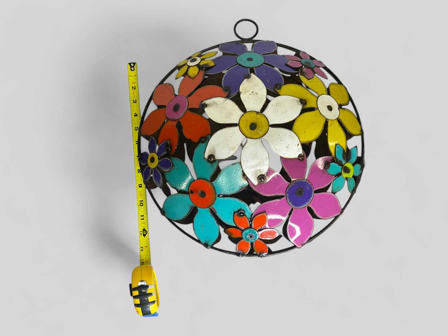 Oversize Metal Flowers Medallion ornament