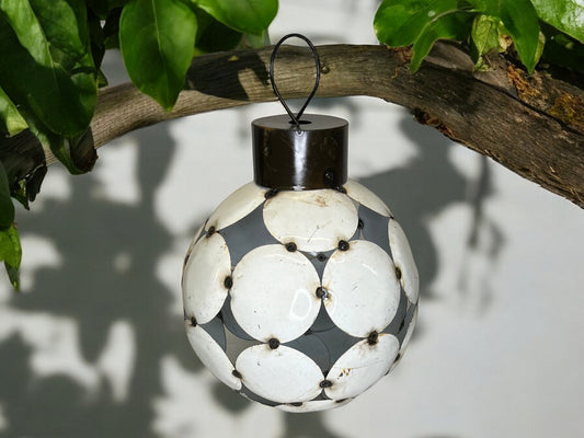 Oversize Metal White Christmas Ball ornament