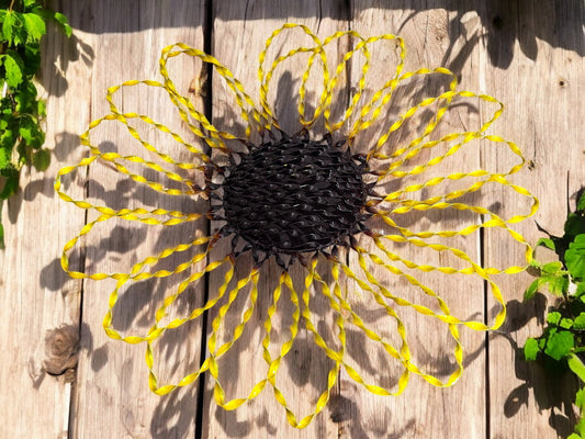 Colorful Metal Sunflower Wall Art