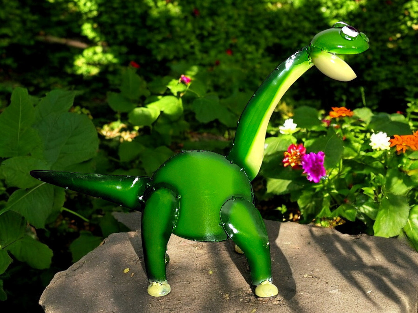 Green Brachiosaurus Dinosaur Garden Sculpture