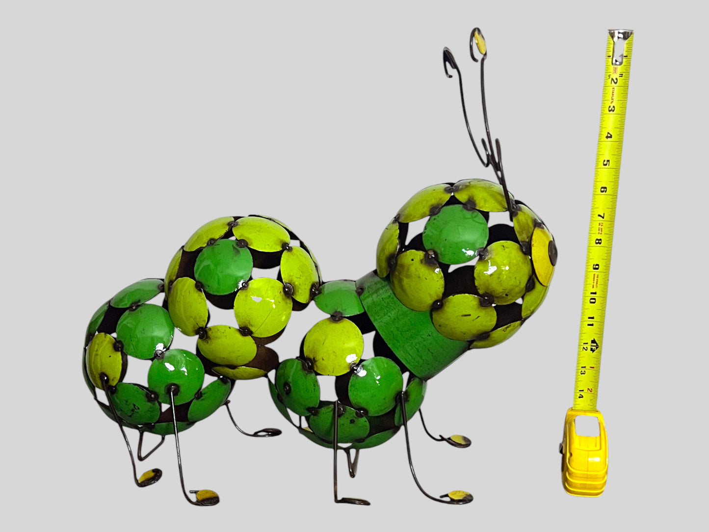 Metal Green Worm Garden Sculpture