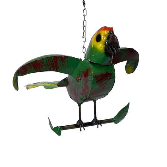 Tropical Hanging Parrot Decor
